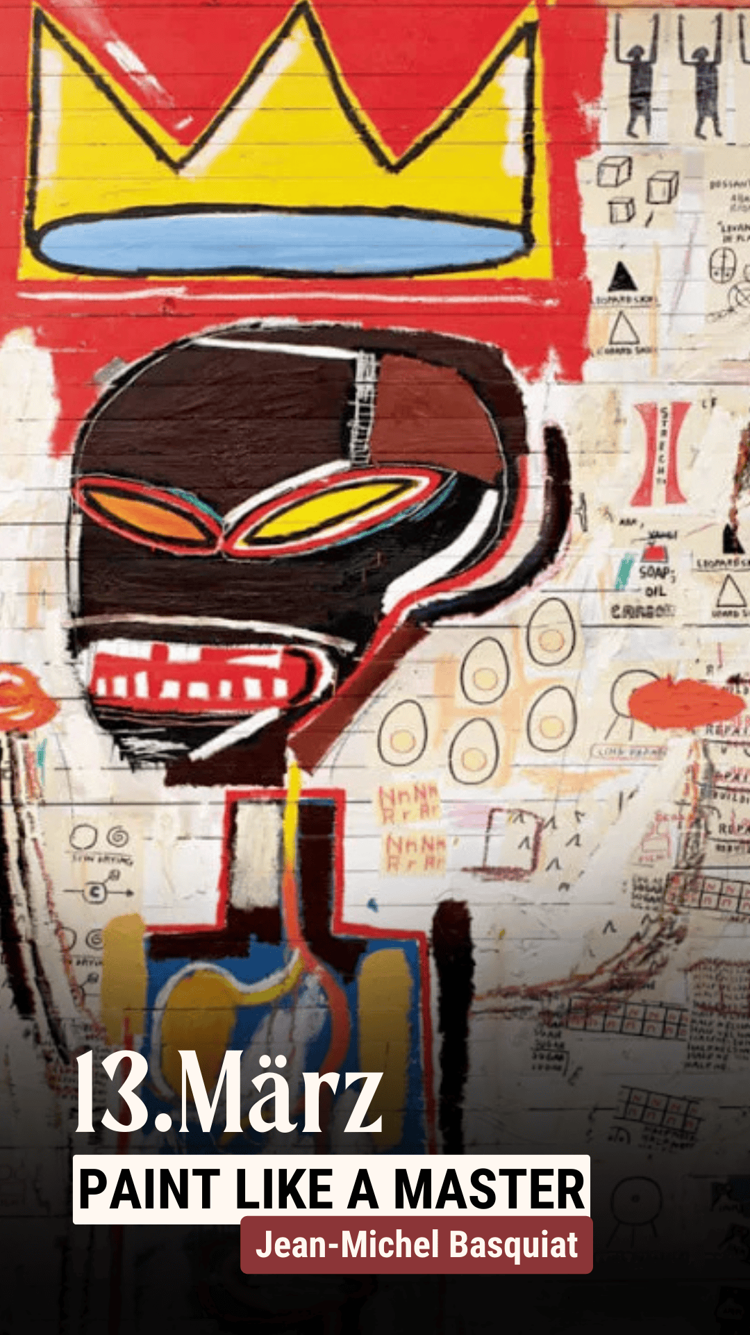 Paint Like a Master: Jean-Michel Basquiat Workshop am 13. März Farbintensives Gemälde im Stil von Henri Matisse als Motiv für das Paint Like a Master Event bei Entkorkte Kunst in München am 14. November.