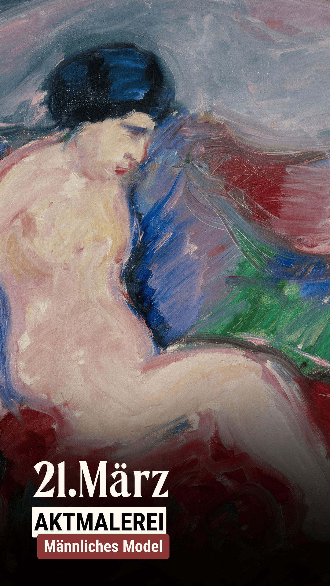 Aktmalerei Workshop mit männlichem Model – 21. März Nahaufnahme von Klaviertasten für das Wine, Paint & Piano Event mit Live-Musik in München am 29. November